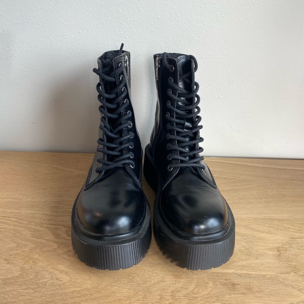 Jeffery Campbell Platform Boots Womens Size 7 Black - Picture 5 of 8